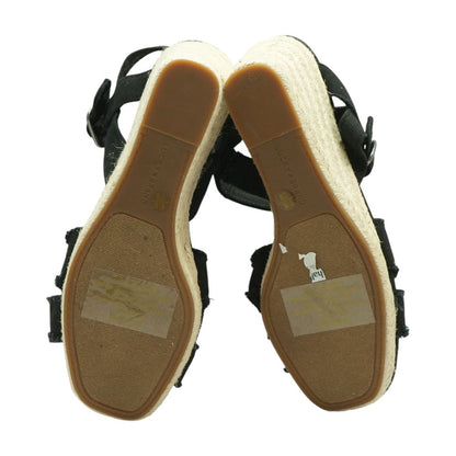 Black Wedged Sandals