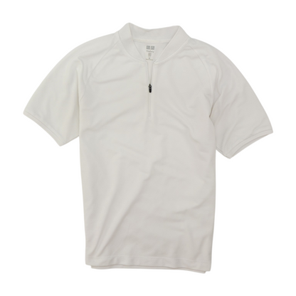 White Solid Short Sleeve Polo