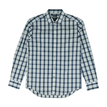 Blue Check Long Sleeve Button Down