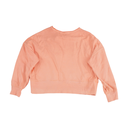 Neon Orange Solid Sweatshirt Pullover