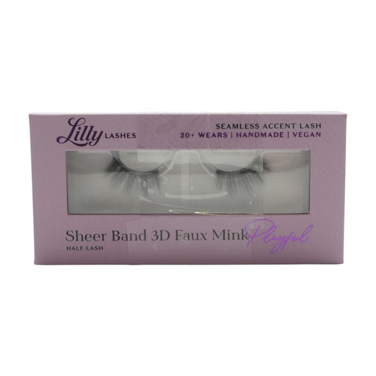 Sheer Band 3D Faux Mink Half Lash - Playful