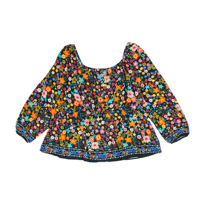 Black Plus Floral Blouse