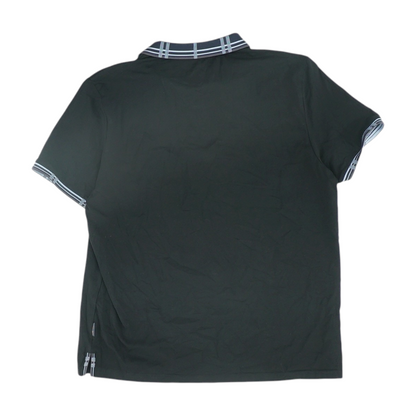 Black Solid Short Sleeve Polo
