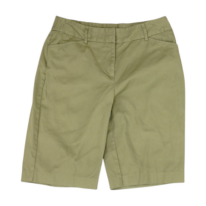 Green Solid Chino Shorts
