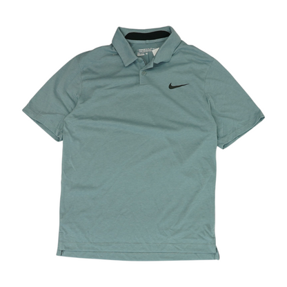Blue Solid Short Sleeve Polo