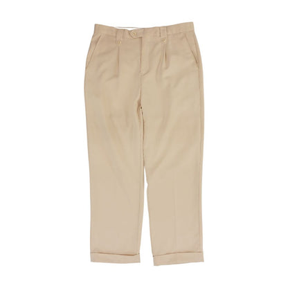 Peach Solid Dress Pants