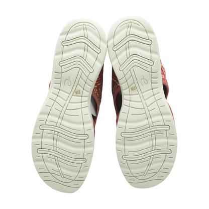 Coral Wedged Sandals