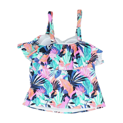 White Plus Tropical Swim Top