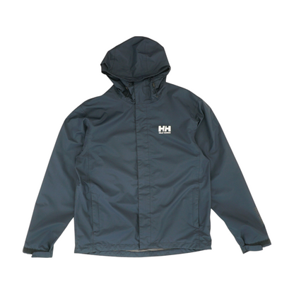 Navy Solid Rain Jacket