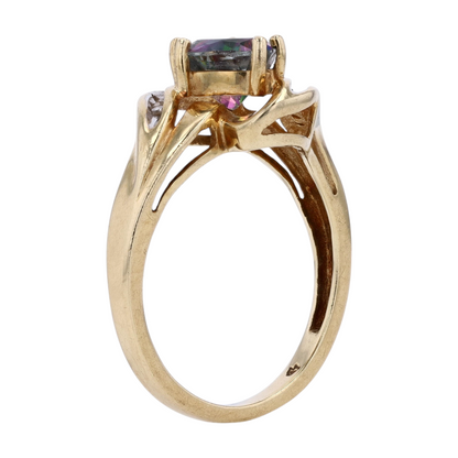10K Yellow Gold Diamond Fashion Ring