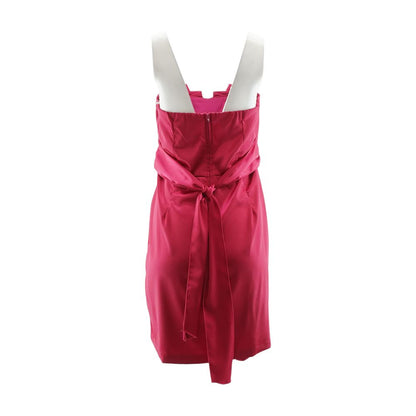 Pink Solid Midi Dress