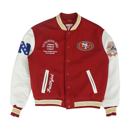 Red San Francisco 49ers Color Block Jacket