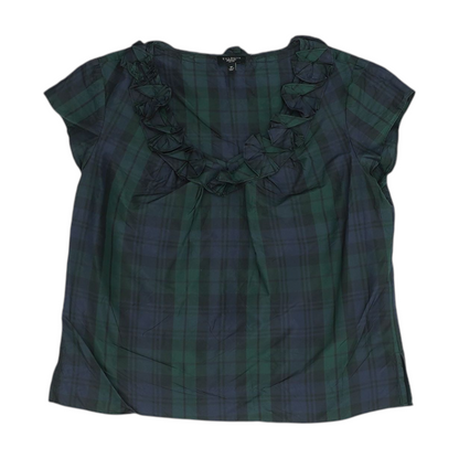 Green Petite Plaid Blouse