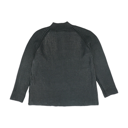 Black Solid Cardigan Sweater
