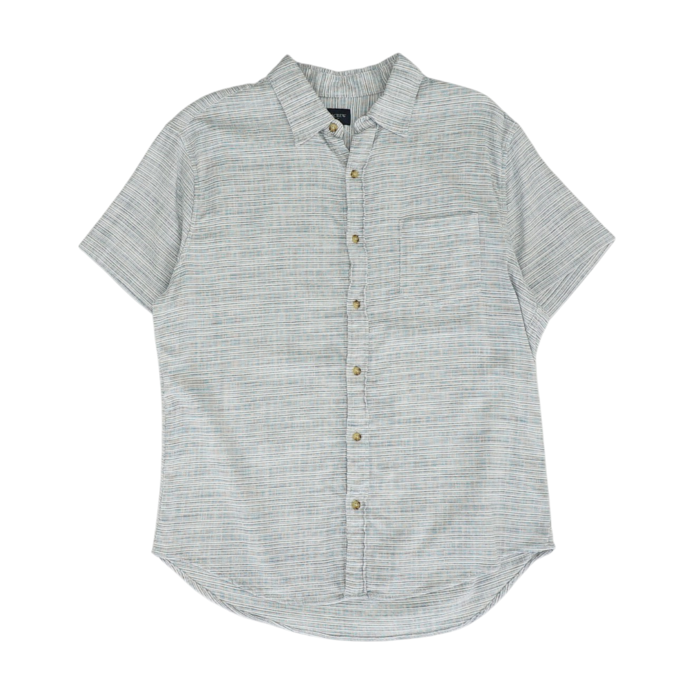 Blue Striped Short Sleeve Button Down