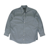 Blue Solid Long Sleeve Button Down