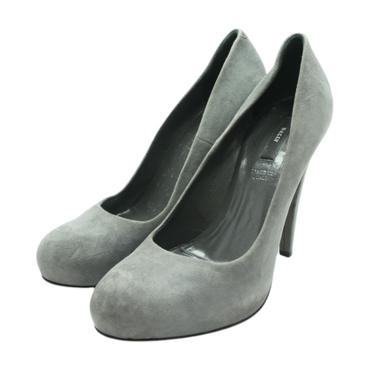 Suede Heels in Gray