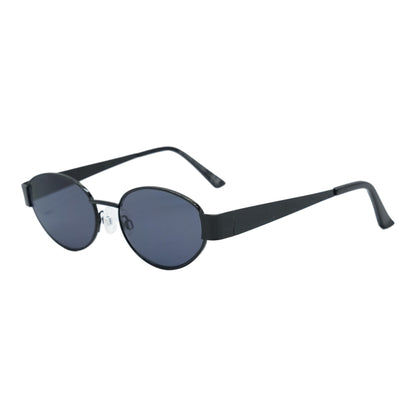 Black Let the Real You Shine Oval Sunglasses