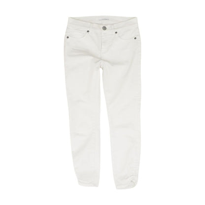White Solid Low Rise Skinny Leg Jeans
