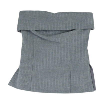 Gray Striped Blouse
