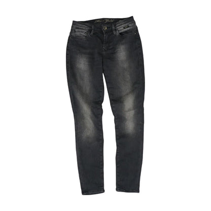 Black Solid Mid Rise Skinny Leg Jeans