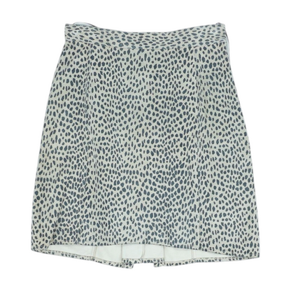 Beige Animal Print Mini Skirt