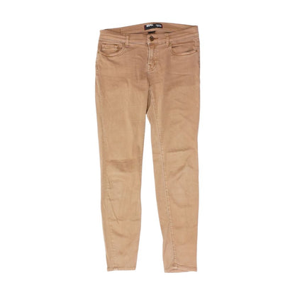 Brown Mid Rise Skinny Leg Jeans