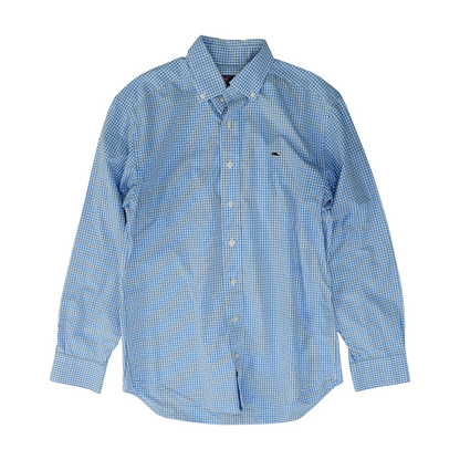 Blue Check Long Sleeve Button Down