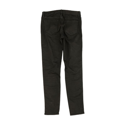 Black Solid Mid Rise Skinny Leg Jeans