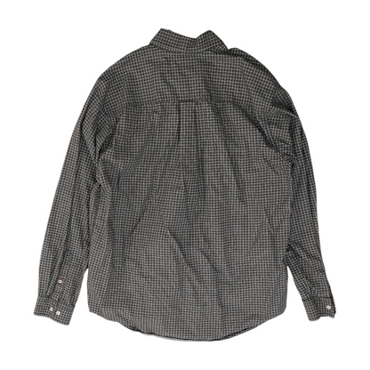 Black Print Long Sleeve Button Down