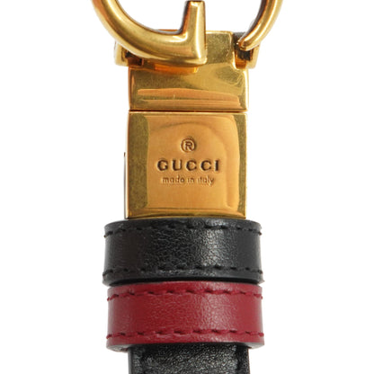 Black & Red GG Marmont Reversible Thin Leather Belt