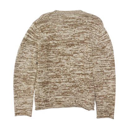 Brown Print Pullover Sweater