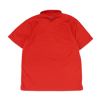 Red Solid Short Sleeve Polo