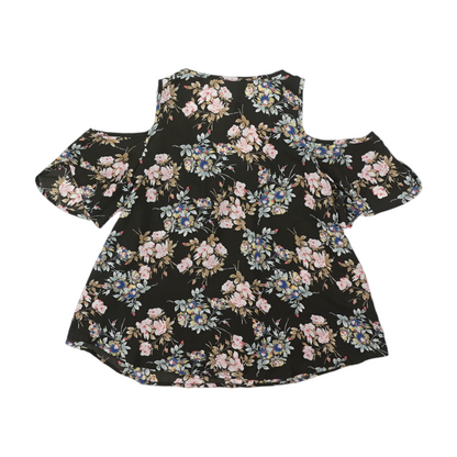 Black Floral Blouse