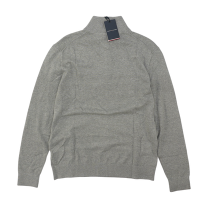 Gray Solid 1/4 Zip Pullover