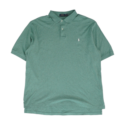 Green Tall Solid Short Sleeve Polo