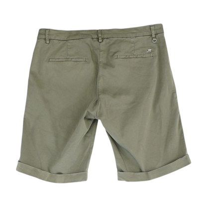 Green Solid Chino Shorts