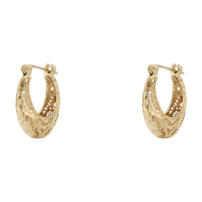 14K Yellow Gold Hoop Earrings