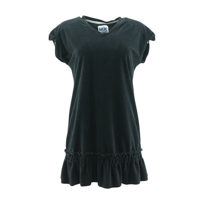 Black Solid Mini Dress