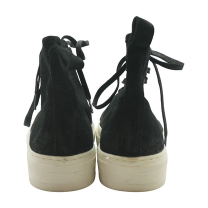 Forte Black Leather High Top Athletic Shoes