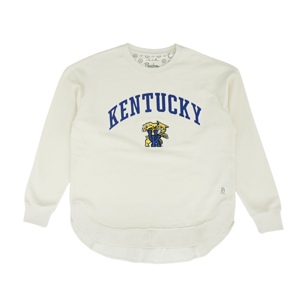 Ivory University of Kentucky Wildcats Solid Sweatshirt Pullover