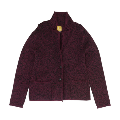 Burgundy Animal Print Jacket