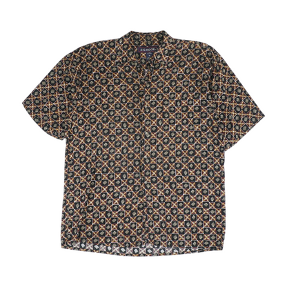 Multi Print Short Sleeve Button Down