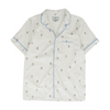 White Print Pajama Top