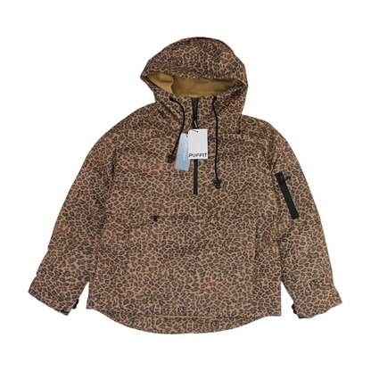 Brown Animal Print 1/4 Zip Pullover