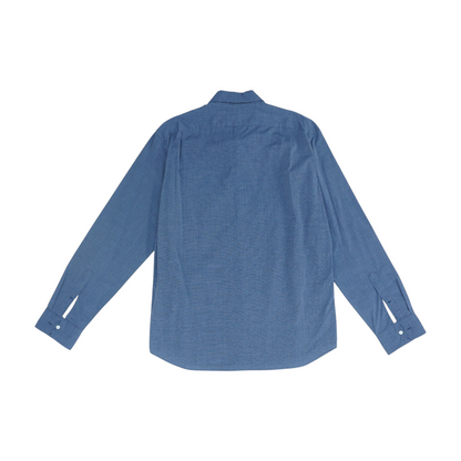Navy Solid Long Sleeve Button Down