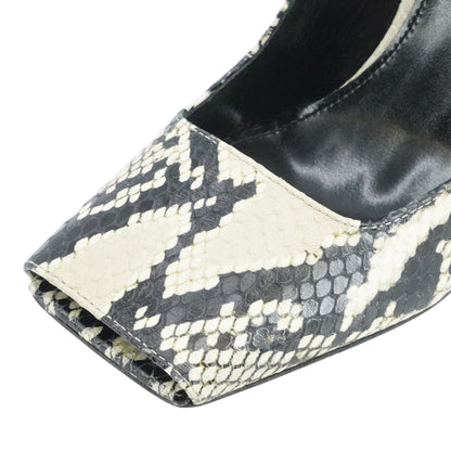 90mm Python-Effect Leather Pumps