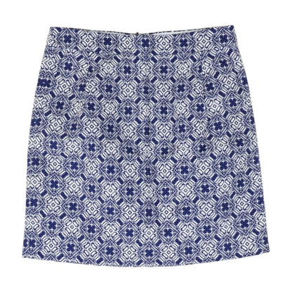 Blue Geometric Mini Skirt