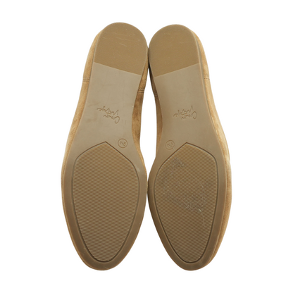 Tan Slip-On Flats