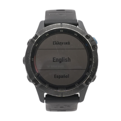 47mm Fenix 6 Pro Solar Black Smartwatch Black Band S/M